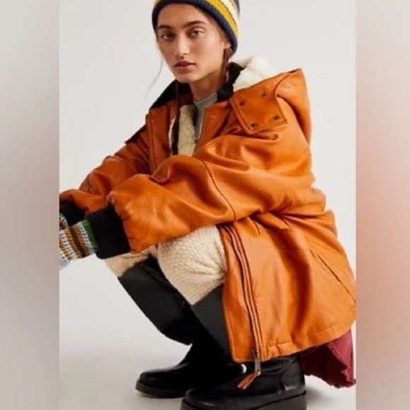 NWOT Free People / We the Free Moxy Trapeze Vegan Leather Jacket Sz Medium Z534 - Picture 2 of 4